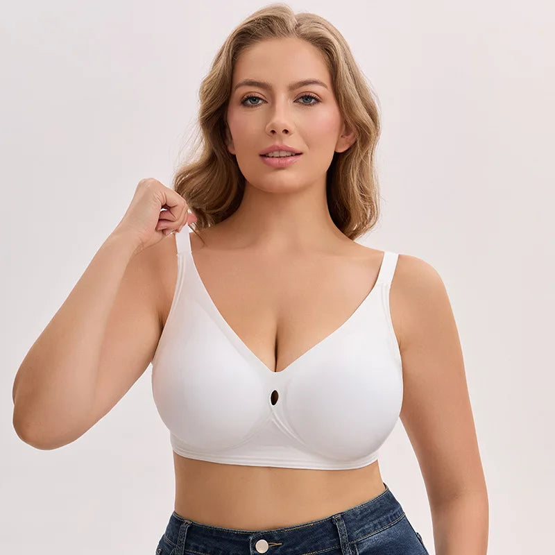 Women's Seamless Wire-Free Bra, Comfortable Everyday Underwear Full Cup Adjustable Straps Comfortable and Breathable Bra
