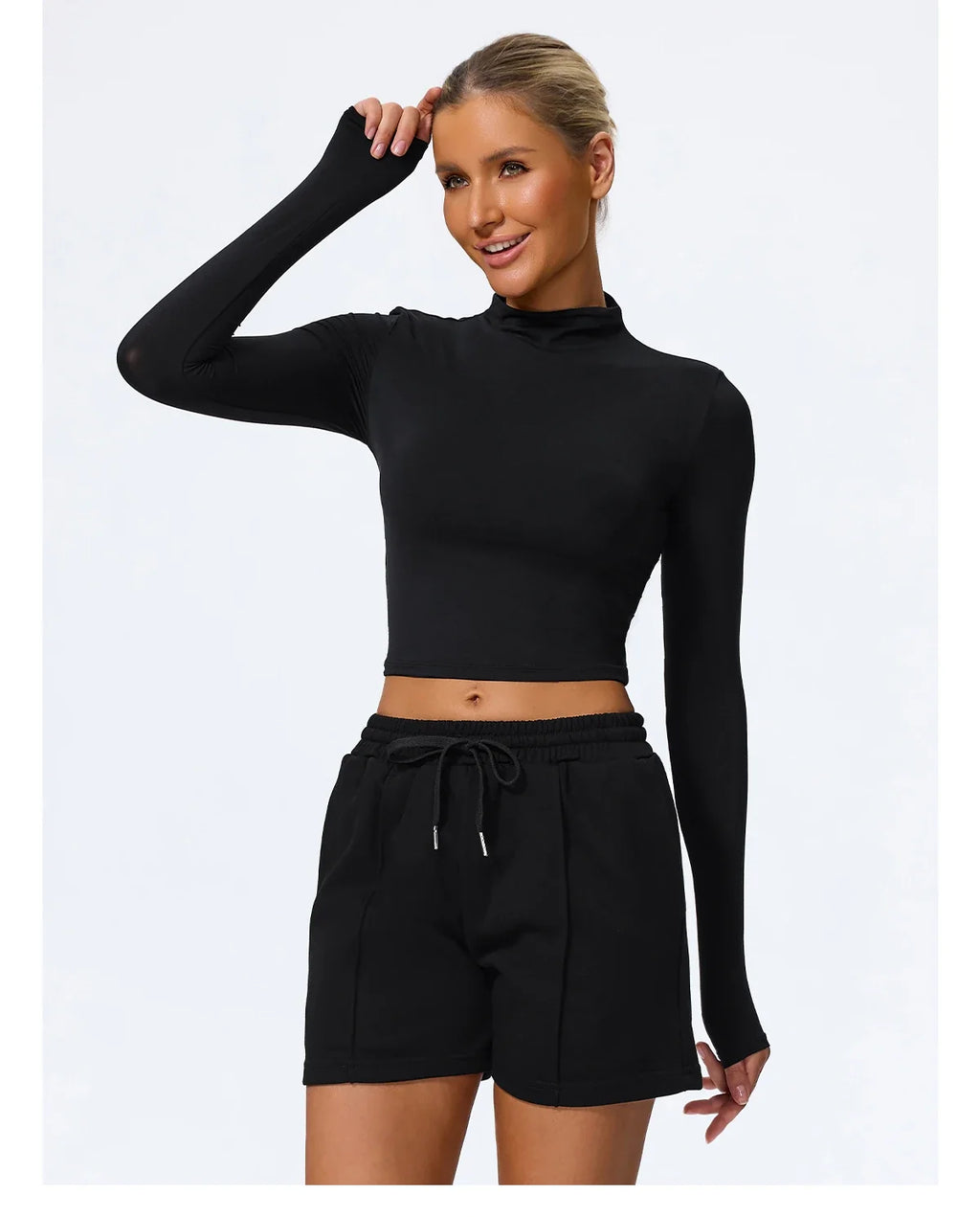Hearuisavy Summer Women's Fitness Long Sleeved Shirt Lightweight Gym Workout Top Breathable Quick Drying Yoga Clothing Sportwear
