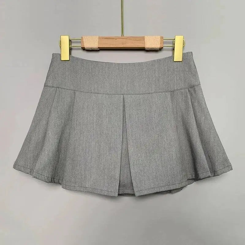 WOMENGAGA Korea Style Sexy Slim High Waist Strap A-line Half Length Skirt Fashion Women Skorts JK Sweet 2023 New  OW3W