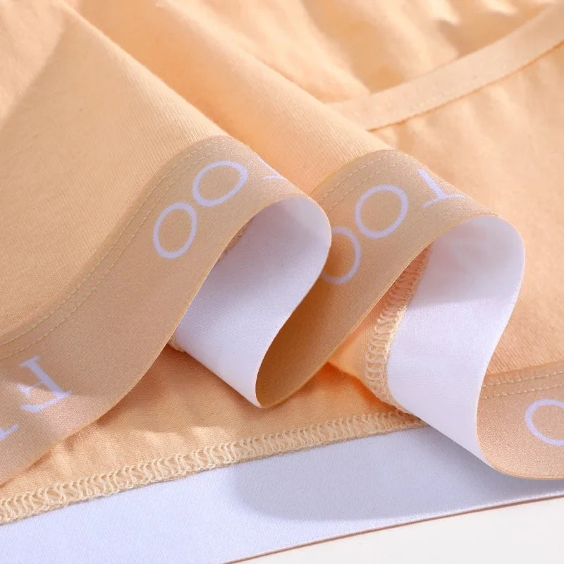 FINETOO 4Pcs Women's  Cotton Panties Sexy Breathable Low Waist  Briefs Letter Straps Underwear Soft Stretch Comfortable Lingerie