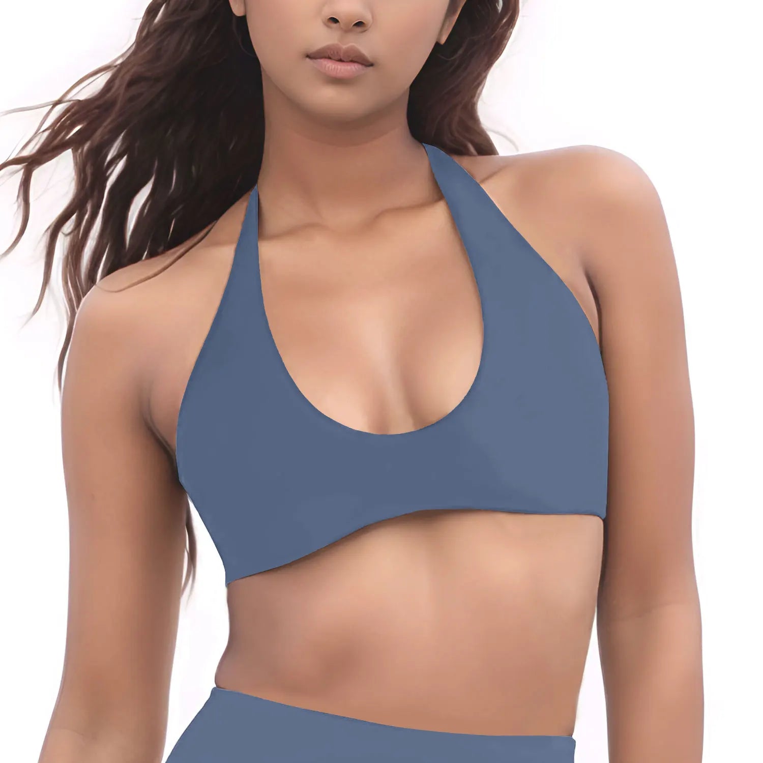 NCLAGEN Gym high support Workout underwear SoftMotion Minimal Halter Neck Bralette Women's sports bra Pilates yoga halter top