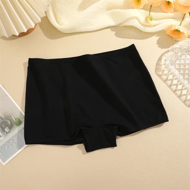 5Pcs Women's Cotton Underwear Boxers Seamless Sports Panties Female Solid Color Briefs Cozy Lingerie Intimate Underpants XS-XL
