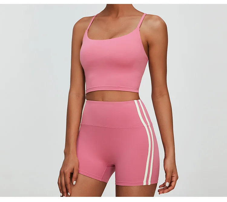 Women's Sports Underwear Cross Back Vest Yoga Bra Gym Training Clothes Sports Bra Women's Quick Drying Running and Fitness Top