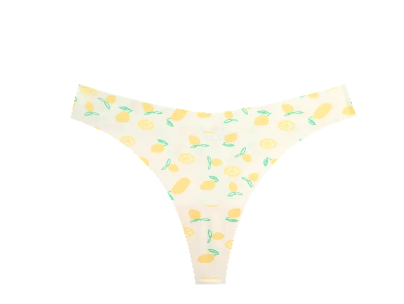 5Pcs Women G-string Seamless Sweet Fruit Thongs Low-waist Panties Ladies Soft Cute Thongs Female S-XL T-Back Panties Underwear