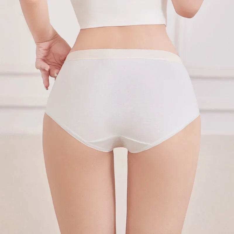 Women's Seamless Cotton Briefs Women Panties Solid Color Breathable Underwear Female Low Waist Soft Lingerie S-XL