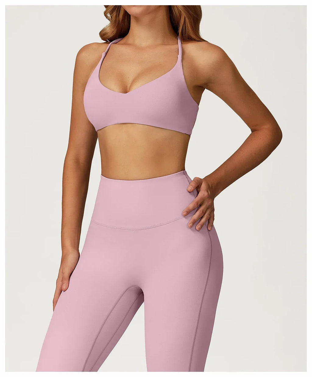Summer U-Shaped Multi-Strap Cross Back Women Pilates Fitness Sports Bra Top Gym Yoga Athletic Tight Workout Jog With Chest Pad