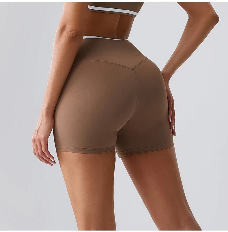Sports Shorts Cross Waist Women Shorts Women Cycling Jogging Fitness High Waist Push Up Gym Shorts Leggings Women Yoga Clothing