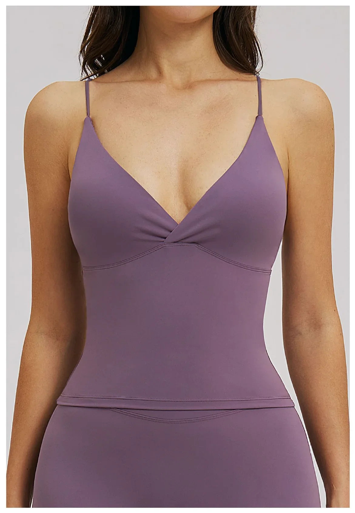 Vision Twist Front Longline Top Sports Longline Strappy Top Sports Yoga Vest Women's Fitness Tank Top Gym Running Workout Halter