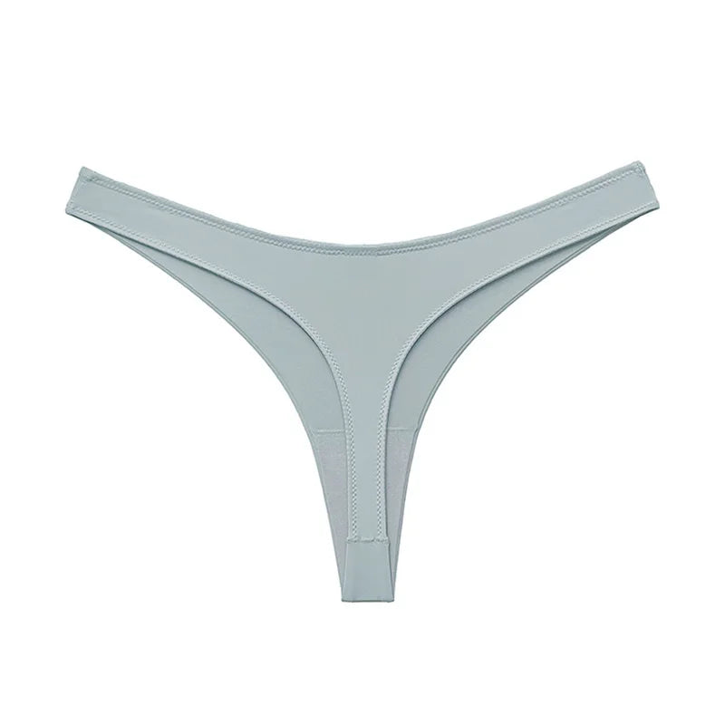 Ice Silk Women Panties Sexy G String Thong Seamless Underwear Candy Color T Back Girls Briefs Leopard Underpants Plus Size S-XL
