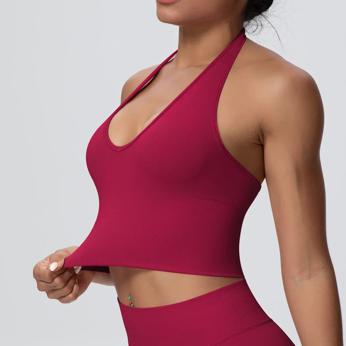 Gym Tops Women Halter Top Gym Vest Woman Sexy Backless Push Up Sport Bras Running Vest Workout Tops Activewear Yoga Fitness Vest