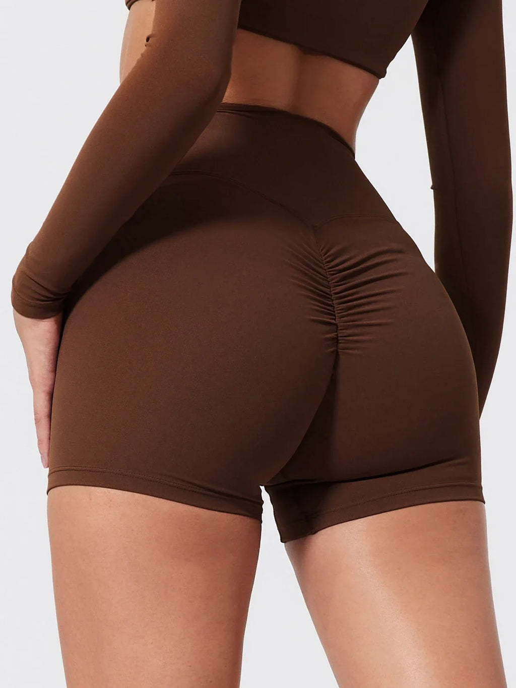 Hearuisavy Summer Elastic Scrunch Yoga Shorts Push Up Gym Leggings Cycling Workout Short Women Quick-Dry High Waist Sports Pants