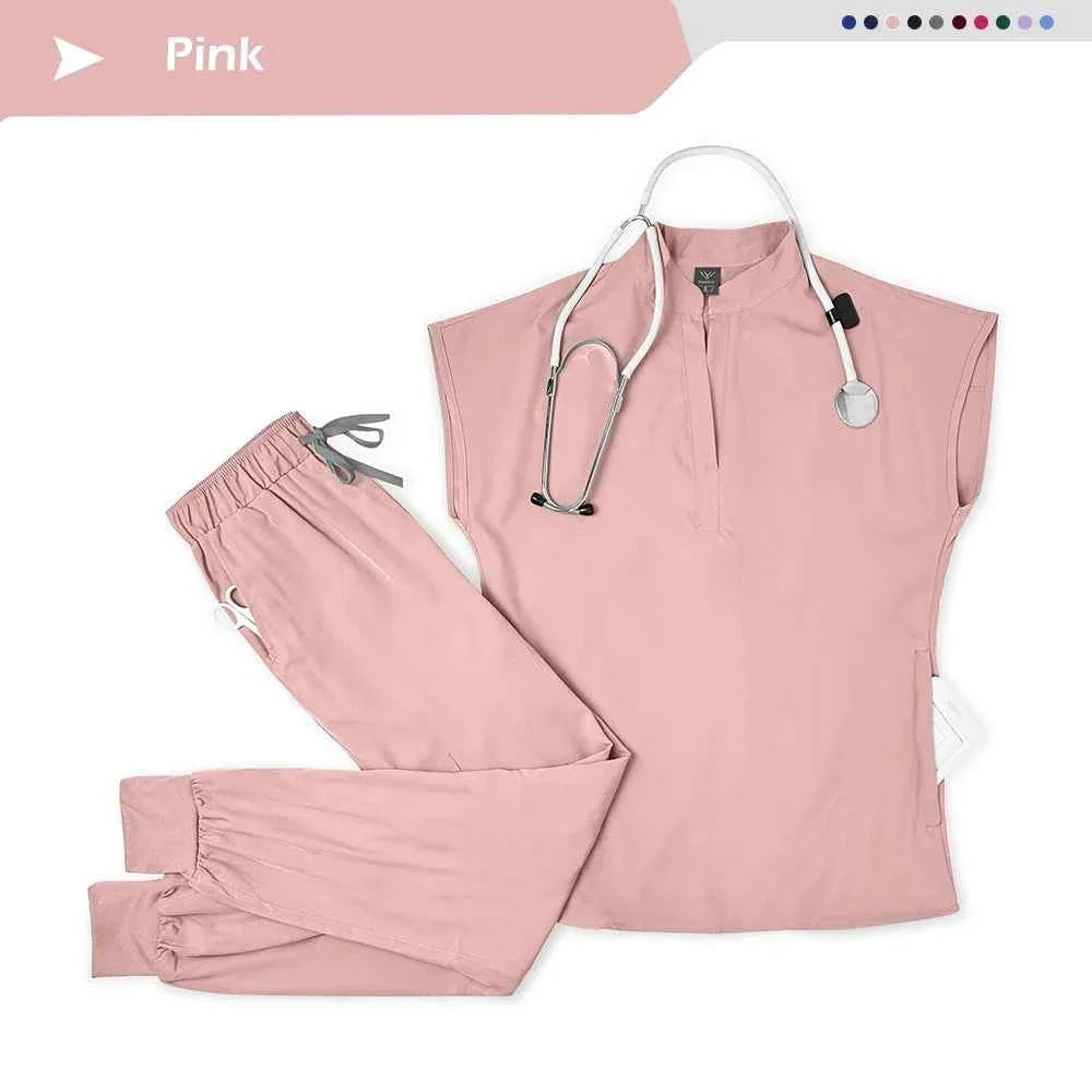 Spandex Stretch Medical Scrub Set Uniform