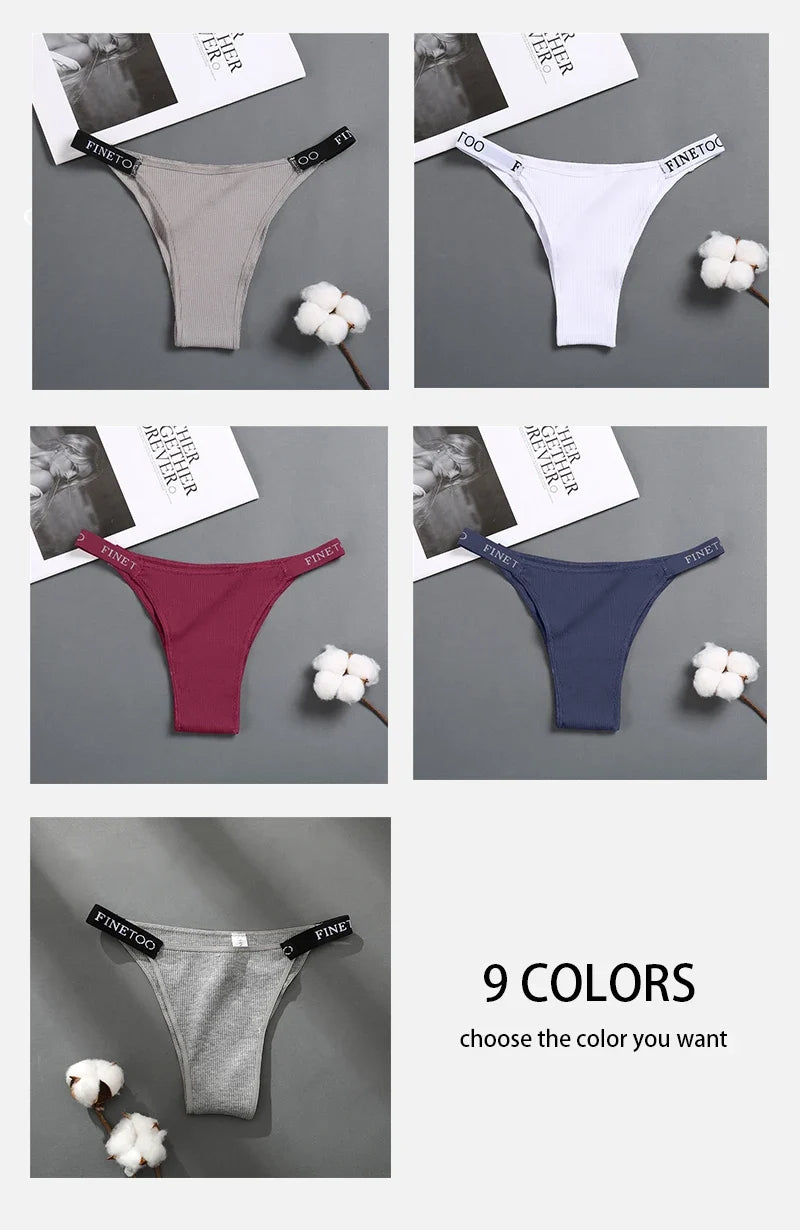 3Pcs/set Low Waist Brazilian Panties Women Cotton Bikini Panties M-XL Lady Comfortable Underwear Female Soft Underpants Lingerie