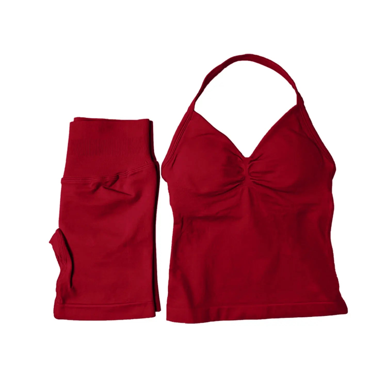 NCLAGEN Yoga Sets Women Gym Clothes ongline Strappy Top Shorts Activewear Sports 2 Piece Fitness Suit Running Workout Sportwear