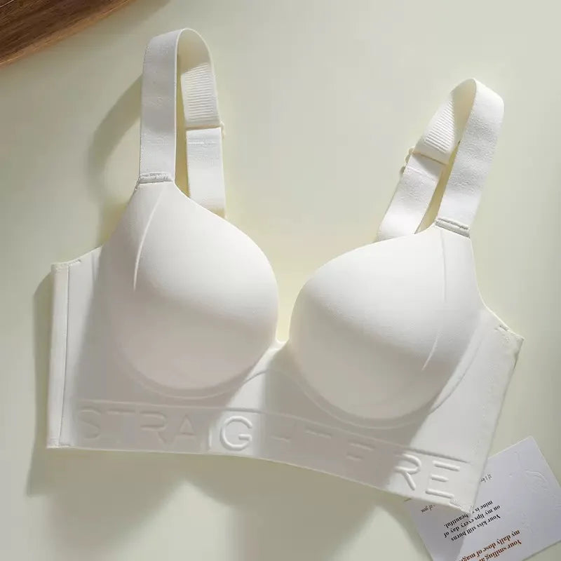 High-quality Thin Women's Underwear Large Breasts, Large Size, No Steel Rings, and Adjustable Upper Support and Anti-sagging Bra