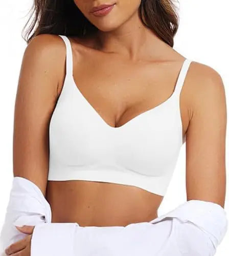 Women's Wire-Free Seamless Bra 3/4 Cup Thin Molded Cup Soft Support Bra Comfortable Breathable and beauty Smooth Bra Push-Up