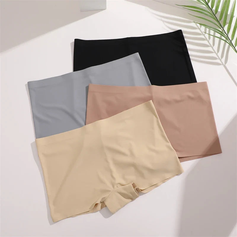 Women's Seamless Panties Sports Boxers Underwear Female Solid Color Comfortable Briefs Cozy Lingerie Intimate Underpants S-XL