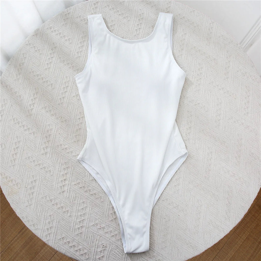 2026 Women One Piece Swimsuit Sexy Swimwear Female Solid Push Up Thong Bather Bathing Suit Monokini Brazilian Swimming Suits
