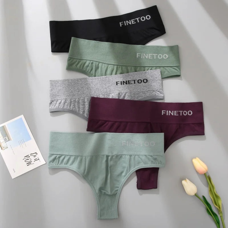 3Pcs M-2XL Seamless Thongs Women High Waist G-string Ladies Comfortable Bikini Panties Thong Underpants Girls Underwear Lingerie