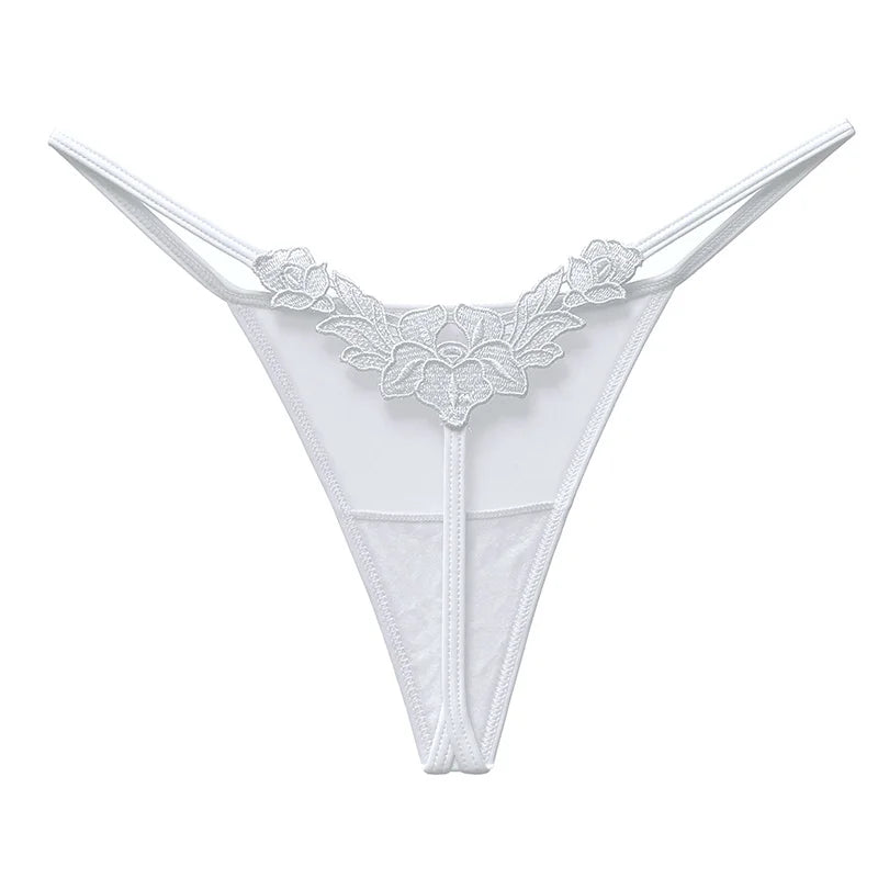 Floral Embroidery Sexy G String Underwear Women Panties T-Back Briefs Female Lingerie Erotic Girls Thongs Bikini Size S-XXL