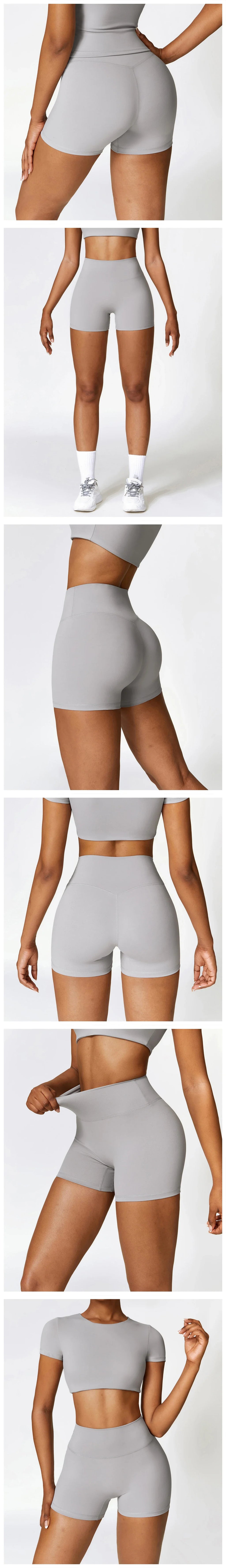 Yoga Shorts Women Summer Fitness Shorts Running Cycling Shorts Breathable Sports Leggings High Waist Summer Workout Gym Shorts