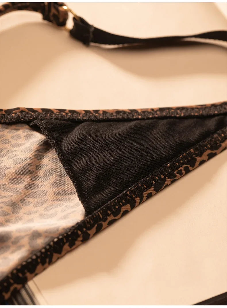 Ice Slik Low Waist Girls G String Leopard Flower Women Panties Sexy Briefs Thong T-back Underwear Female Lingerie Size S-XL