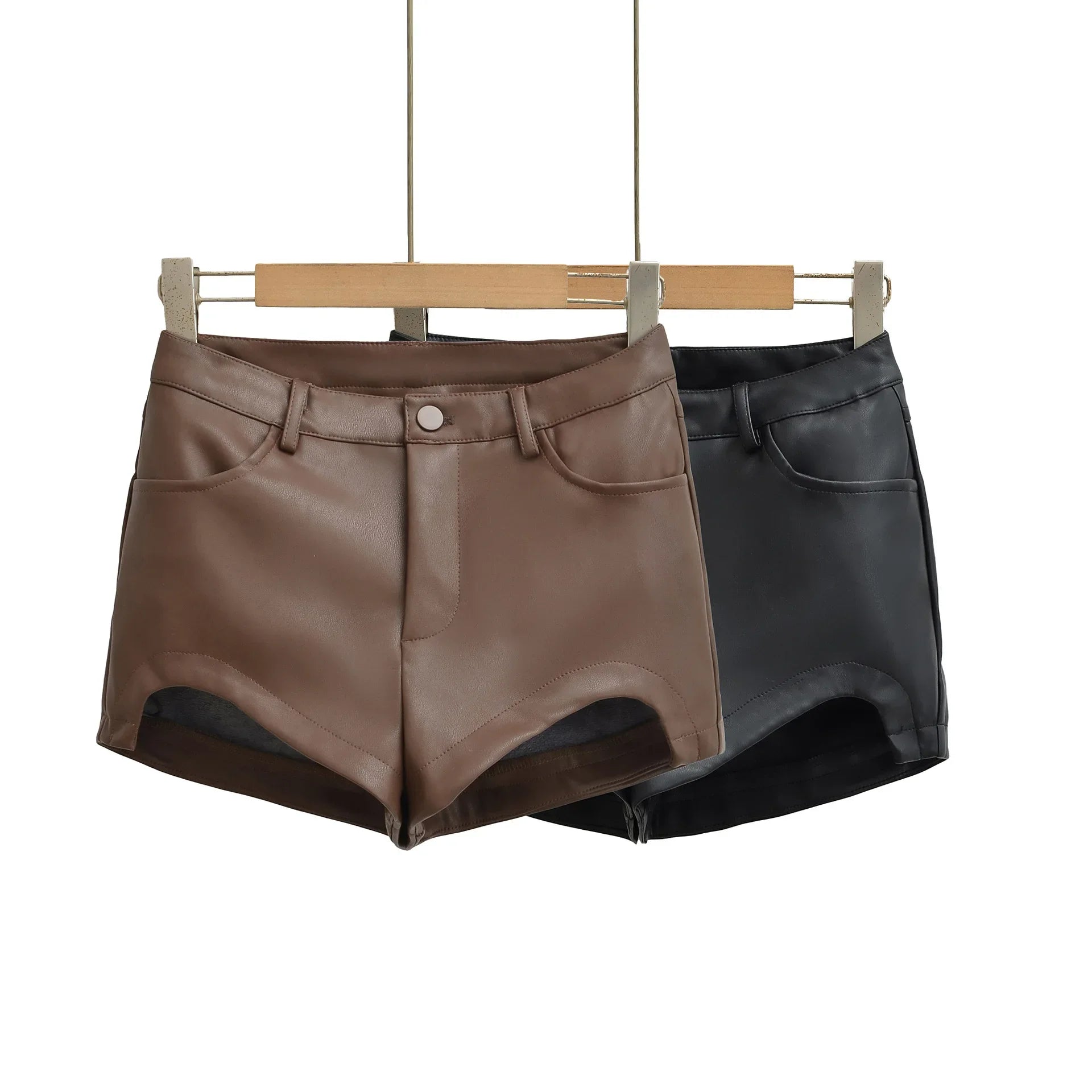 Hot Shorts For Women High Waist Button Curved Design Slim Silhouette For Looks Casual Stylish Daily American Style Shorts OVOM