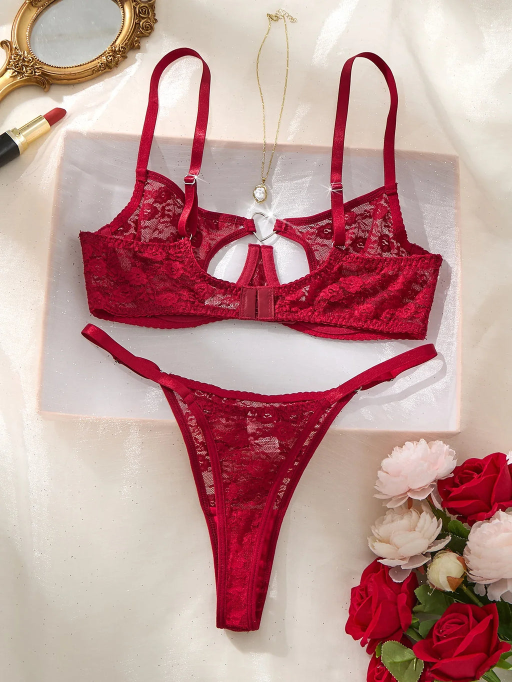 Elegant Design Bra And Panties Set with Unique Heart Buckle Comfortable Fashion Underwear Suitable for All Occasions