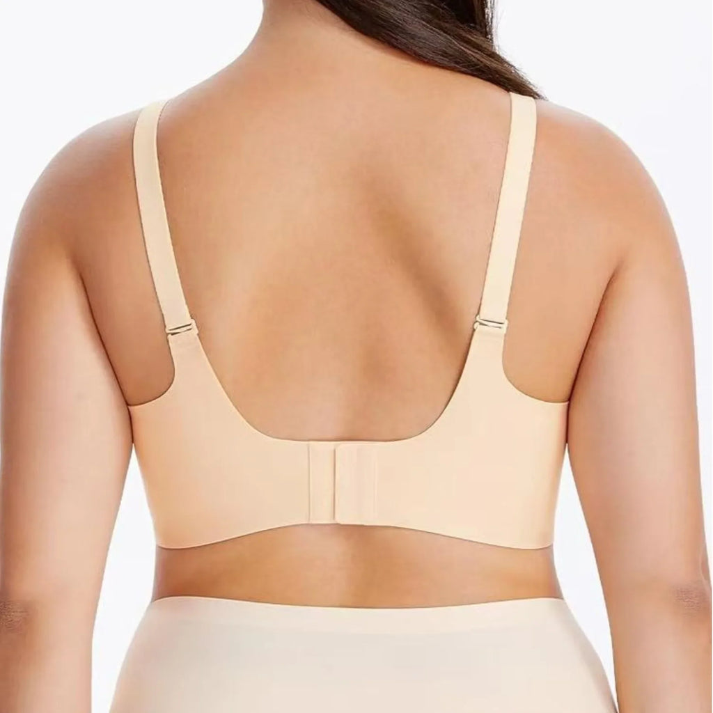 Plus-size Jelly-like Wire-free Bra Thin Molded Cups with A Wire-free Design Comfortable and Breathable Underwear Push Up