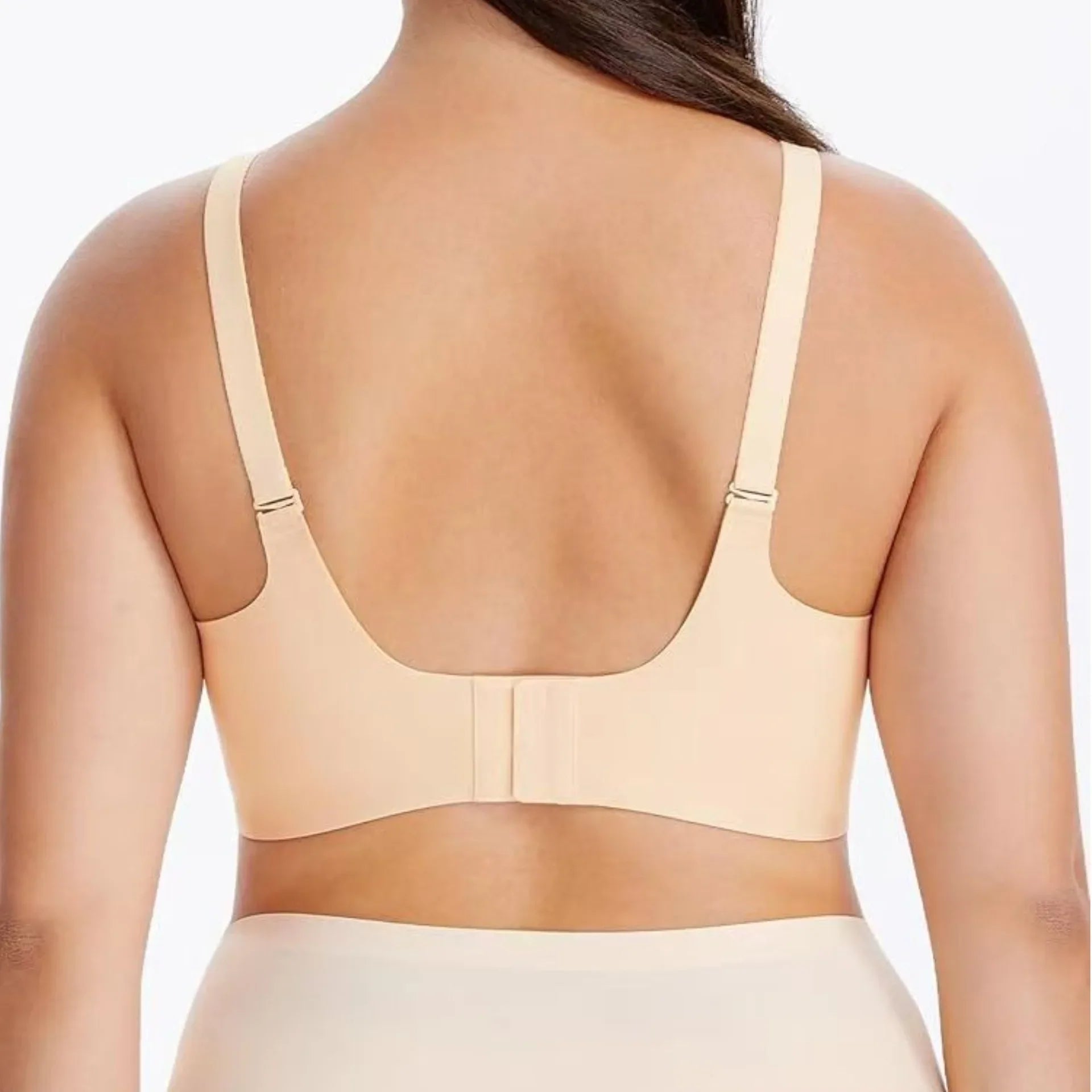 Plus-size Jelly-like Wire-free Bra Thin Molded Cups with A Wire-free Design Comfortable and Breathable Underwear Push Up