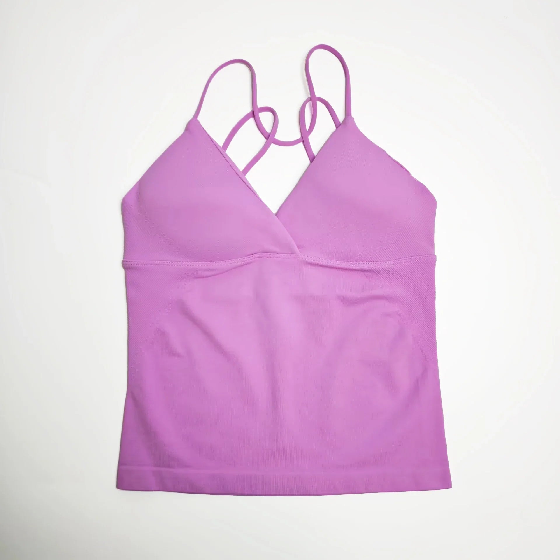 NCLAGEN Gym Yoga Tops Women Vision Twist Front Longline Top Quick Dry Thin Strap Workout Vest Push-up Pilates Fitness Tank