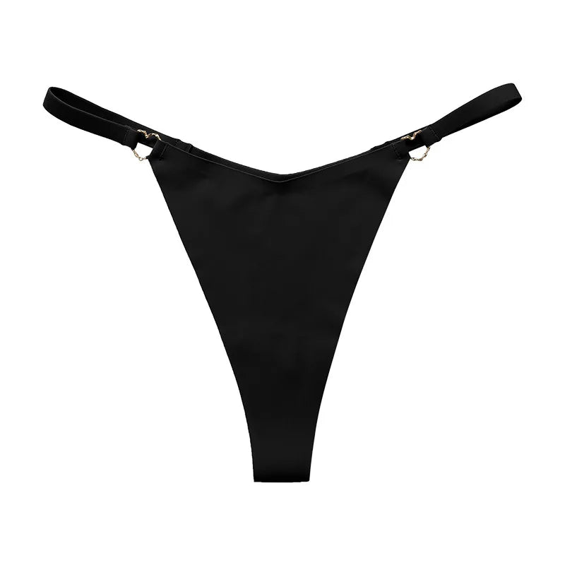 Iron Ring Ice Silk Sexy Women G String Briefs Panties Girls Underwear Thong Underpants Seamless Lingerie Plus Size S-XL