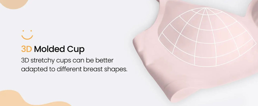 Women's Seamless Underwear 3/4 Cup and Thin Molded Cup Bra Wire-free Shaping Underwear Comfortable and Breathable Push Up