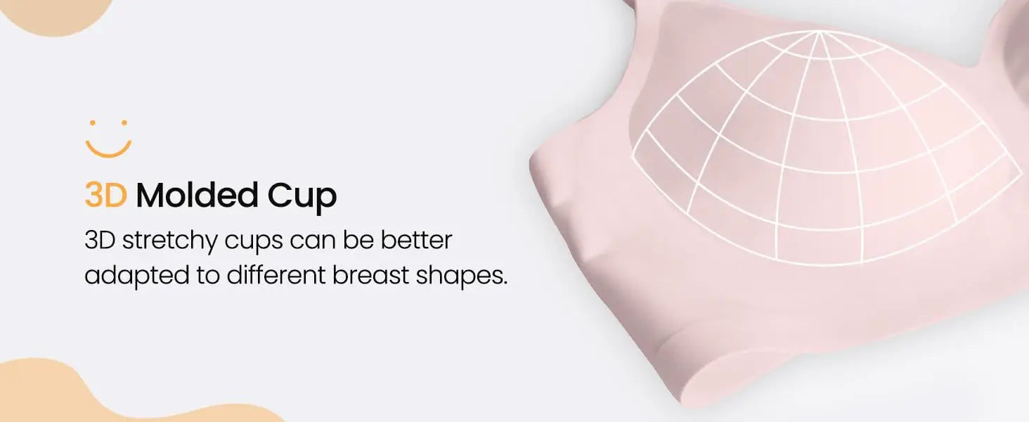 Women's Seamless Underwear 3/4 Cup and Thin Molded Cup Bra Wire-free Shaping Underwear Comfortable and Breathable Push Up