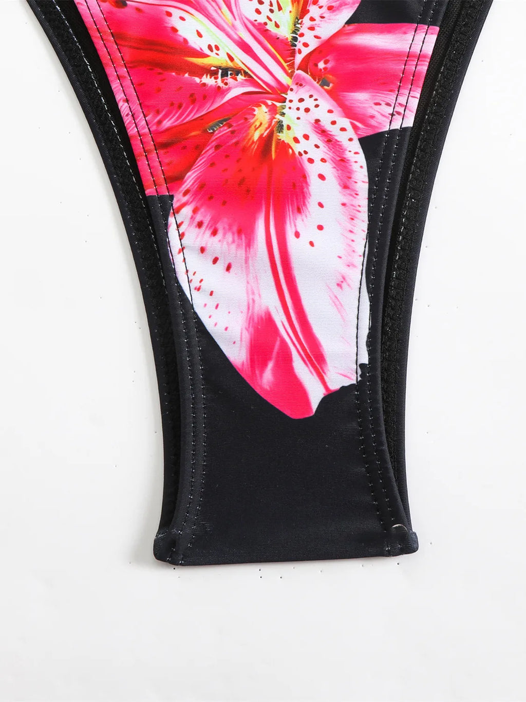 Sexy Micro Bikini 2025 Women Black Floral Print Push Up Bra Tie Side Thong Swimsuit Brazilian Beach Bathing Suit Pool Swimwear
