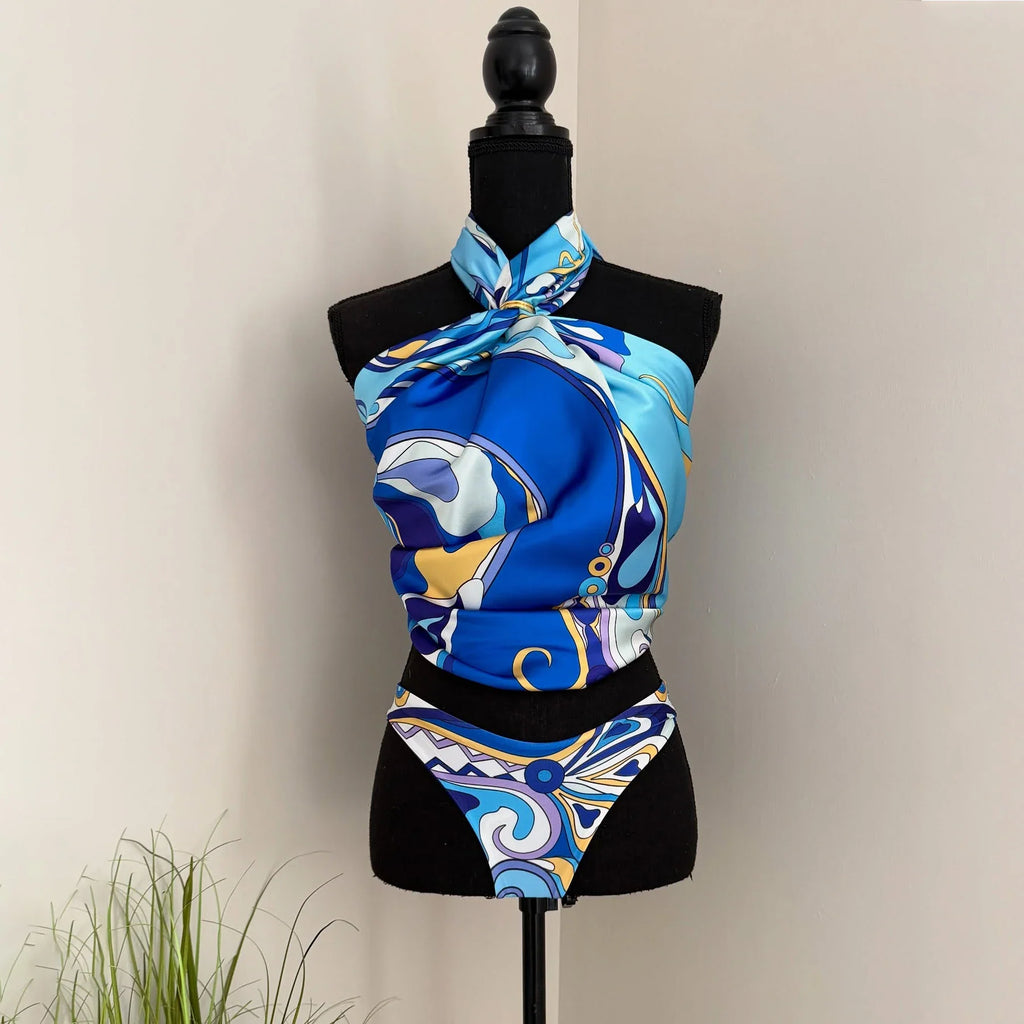 Classic Printed Bikini 2026 Bandeau Biquini Women Sexy Swimsuit Push Up Swimwear Female Swim Suit Halter Bathingsuit Beachwear