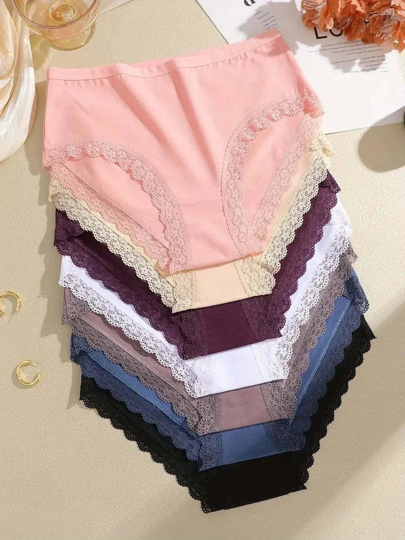 4Pcs/Set Women's Cotton Briefs Women Seamless Panties Solid Color Breathable Underwear Female Low Waist Soft Lingerie S-XXL