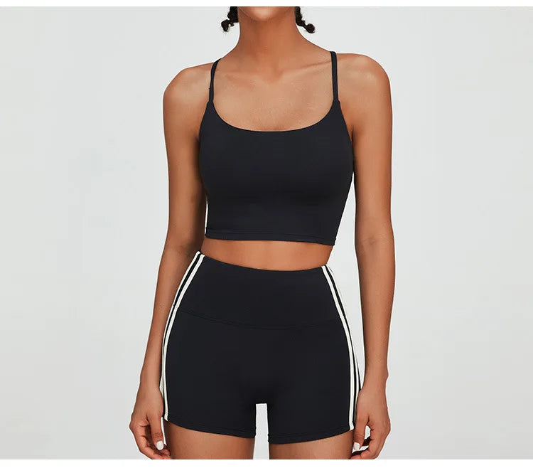Women's Sports Underwear Cross Back Vest Yoga Bra Gym Training Clothes Sports Bra Women's Quick Drying Running and Fitness Top
