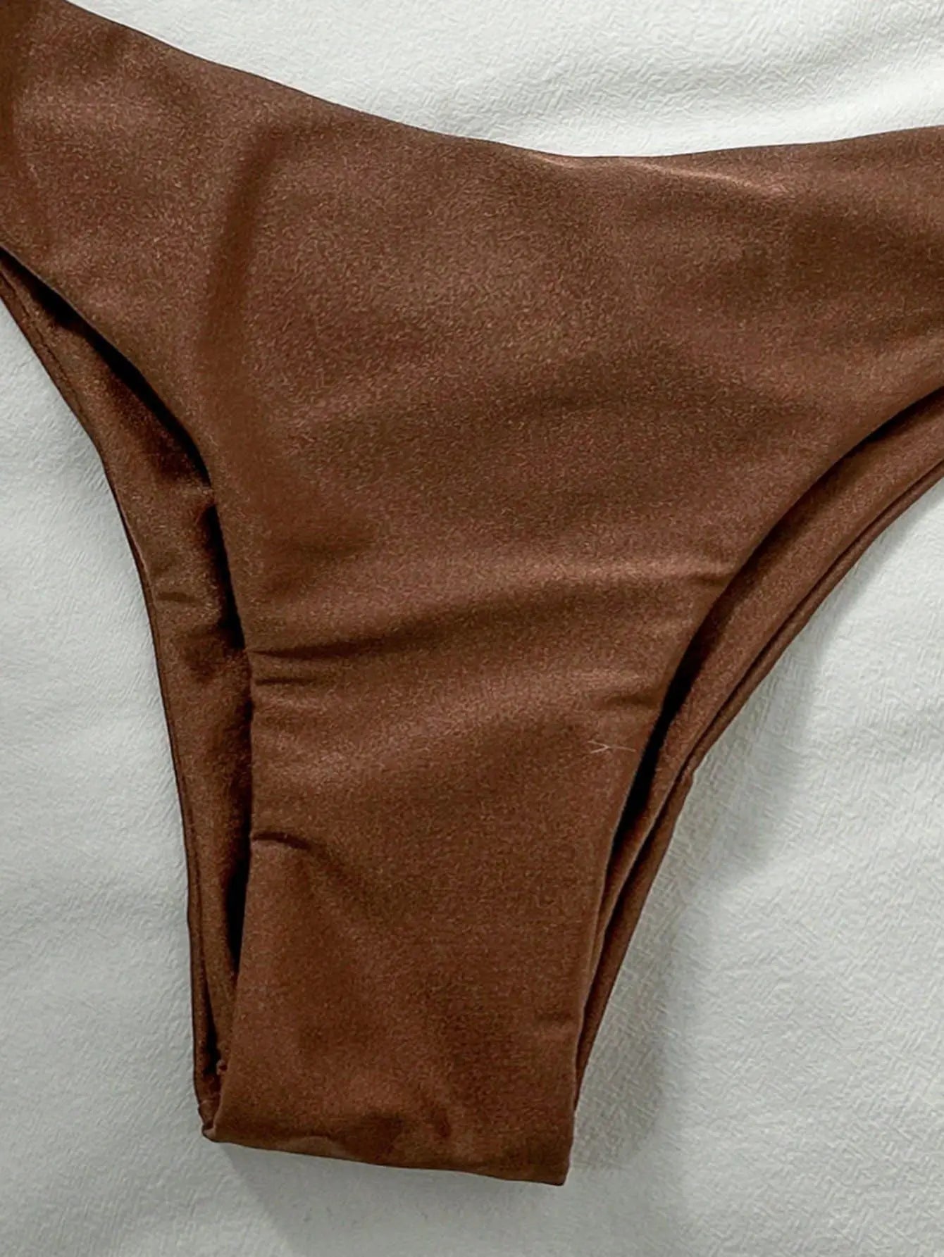 Sexy Bandeau Bikini 2026 Women Coffee Braiding Rope Pleate Tie Push Up High Waist Swimsuit Beach Holiday Bathing Suit Swimwear