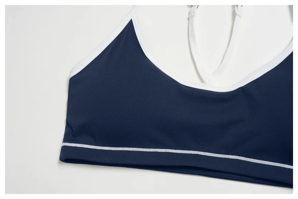 Yoga Bra U-Shaped Adjustable Shoulder Strap Cross Back Women Fitness Sports Bra Top Gym Yoga Athletic Tight Workout Jog Soft Pad