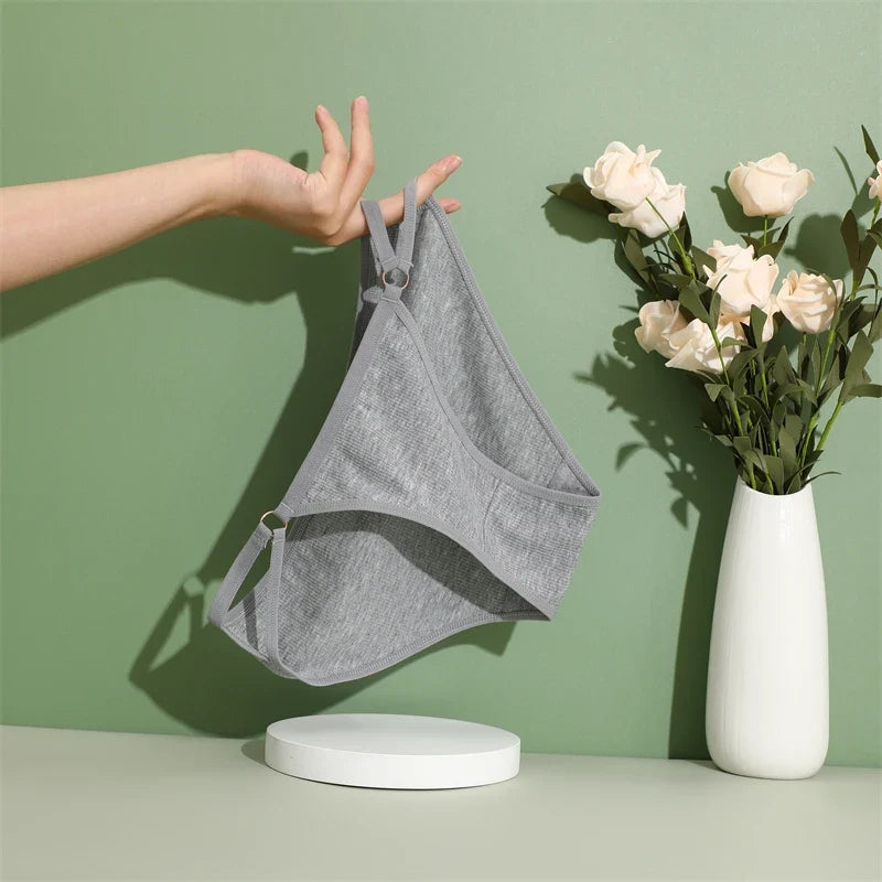 Women Cotton Lingerie Sexy Soft Fashion Panties Femme Buckle Design Underwear Sexy Pantys Underpant Lingerie Lace Intimates S-XL