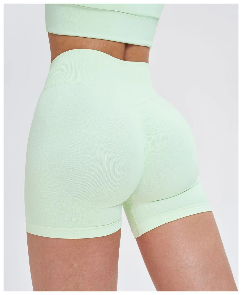 High Waist Shorts Seamless Yoga Shorts Workout Fitness Lift Peach Butt Fitness Tight Gym Running Body Shaper Pants Ribbed Shorts