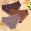 3Pcs Sexy Cotton Lace Panty Women Low Waist Panties Underwear S-XL Solid Color Ladies Briefs Lingere Underware Comfortable Women