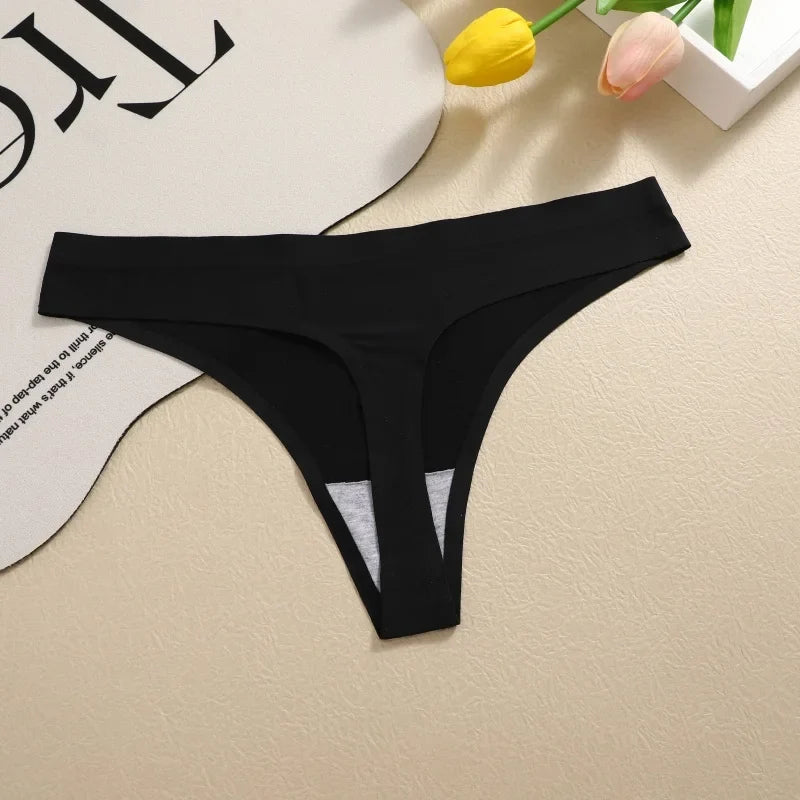 5Pcs/Set Seamless Ultra-thin panties Maillard Panties Women Ice Silk Underwear Sexy Panty Low Waist G-string Female Solid Panty