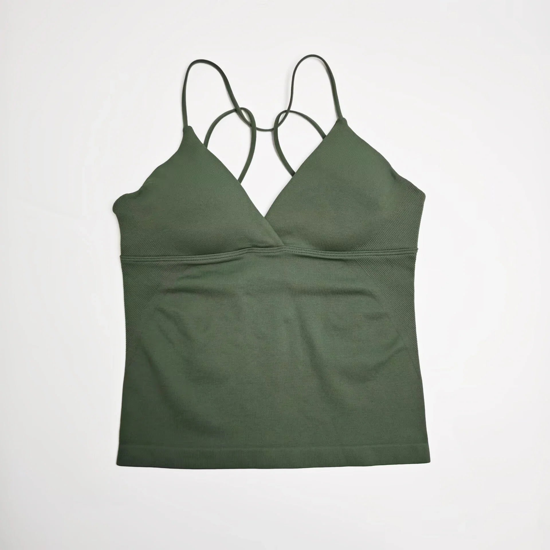 NCLAGEN Vision Twist Front Longline Top Gym Yoga Tops Women Quick Dry Thin Strap High Elastic Workout Vest Push-up Fitness Tank