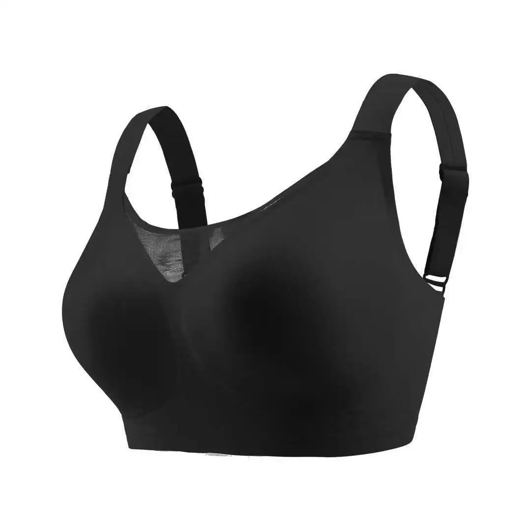 Women's Seamless Jelly Bra Plus Size Anti-Exposure Large Cup Large Breast Anti-Sagging and Side Breast Support Bra for Women