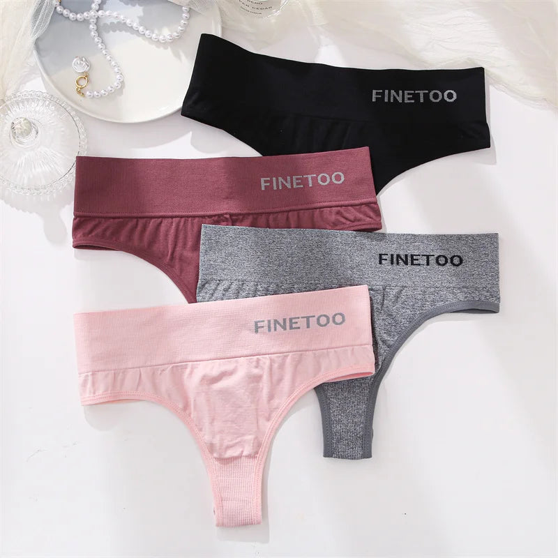M-2XL Seamless Thongs Women High Waist G-string Ladies Comfortable Bikini Panties Soft Thong Underpants Girls Underwear Lingerie