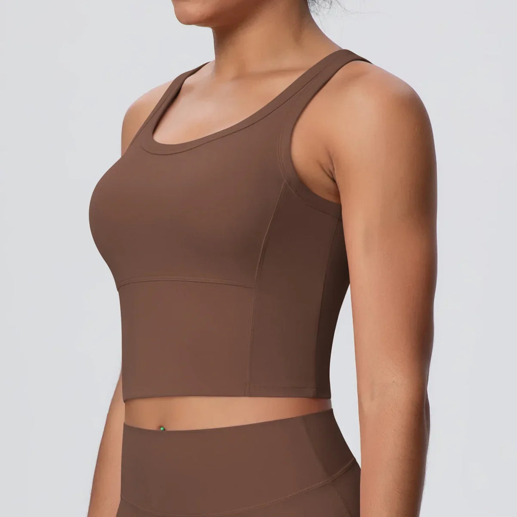Sports Bra Women's Yoga Bra Fixed Chest Pad Gym Vest Shock-proof Workout Tops Yoga Clothes U-shaped Back Workout Fitness Running