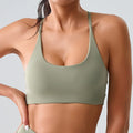 Beautiful Back Cross Back Women Bra Fitness Bra Tights Yoga Vest High Strength Shockproof Gym Sports Top Push Up With Chest Pad