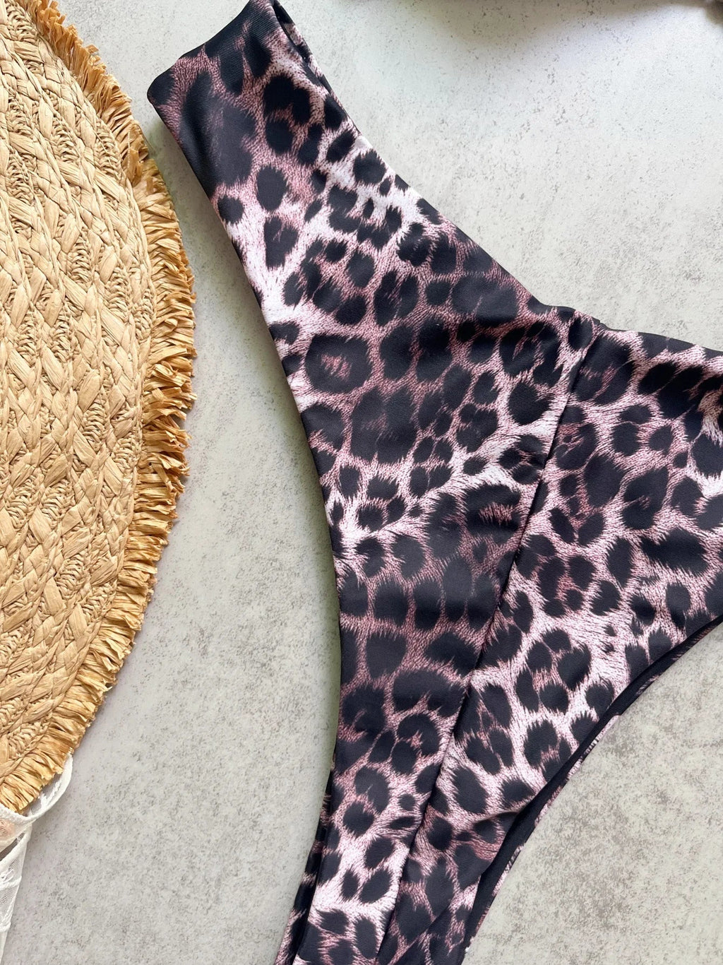 Sexy Brown Leopard Print Micro Bikini Women Metal V Neck Push Up High Waist Swimsuit 2026 Beach Bathing Suit Vacation Swimwear